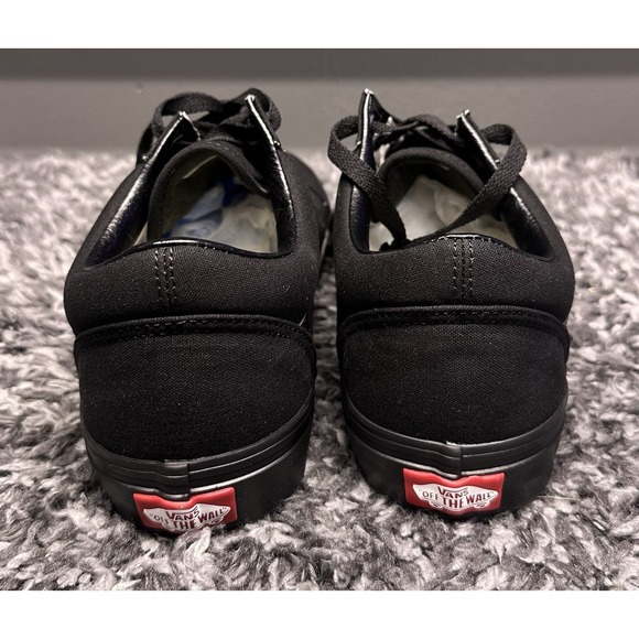 Vans Shoes Sneakers Mens Size 10.5 Triple Black Old Skool Skateboarding New - Picture 4 of 6